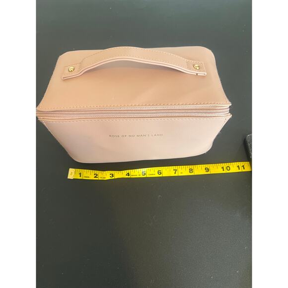 EACMY Travel Makeup Cosmetic Toiletries Waterproof Portable Pouch Open Flat Pink - Picture 14 of 14